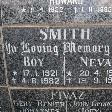 SMITH Boy 1921-1982 &amp; Neva 1925-1995