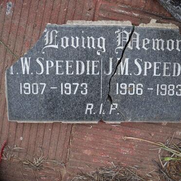 SPEEDIE ? W. 1907-1973 &amp; J.M. 1906-1983