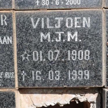 VILJOEN M.J.M. 1908-1999