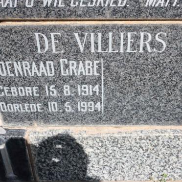 VILLIERS Coenraad Grabe, de 1914-1994