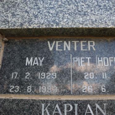 VENTER Piet 1931-2003 &amp; May 1929-1993