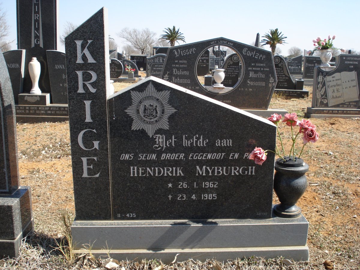 KRIGE Hendrik Myburgh 1962-1985