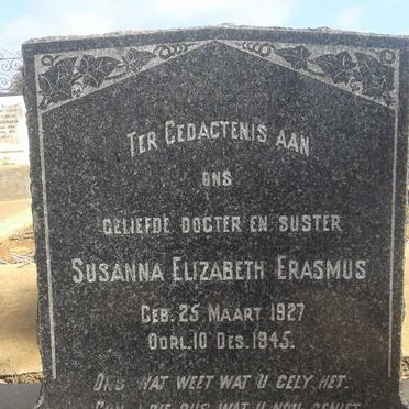 ERASMUS Susanna Elizabeth 1927-1945