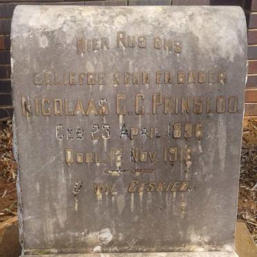 PRINSLOO Nicolaas C.G. 1896-1912