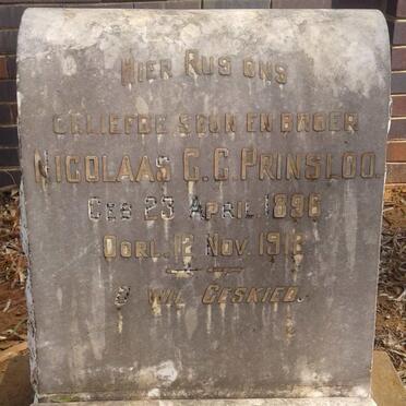 PRINSLOO Nicolaas C.G. 1896-1912