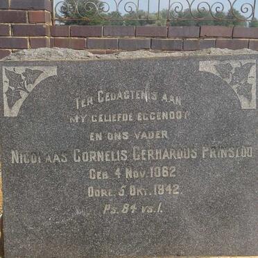PRINSLOO Nicolaas Cornelis Gerhardus 1862-1942