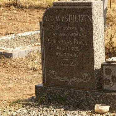 WESTHUIZEN Christiaan Roets, v.d. 1853-1913