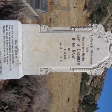 RAATH Sophia Elizabeth Brink nee BEYERS 1853-1931