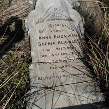 BLIGNAUT Anna Elizabeth Sophia nee HATTINGH 1857-1893