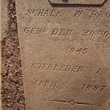 BRUWER Schalk W. 1845-1887 