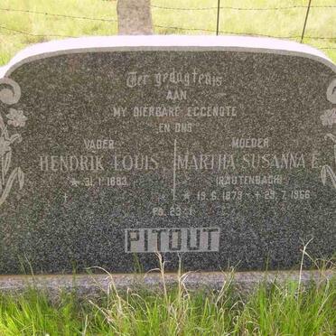 PITOUT Hendrik Louis 1883- &amp; Martha Susanna E. RAUTENBACH 1879-1966