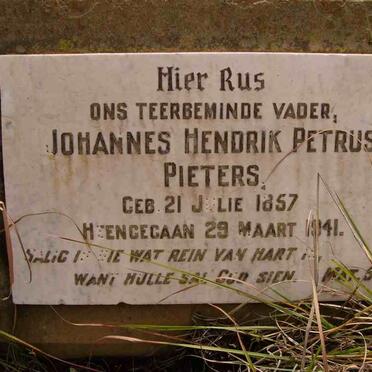 PIETERS Johannes Hendrik Petrus 1857-1941