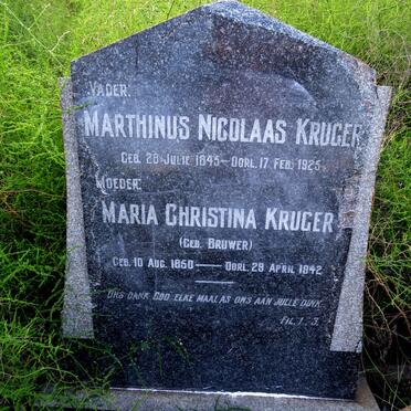 KRUGER Marthinus Nicolaas 1845-1925 &amp; Maria Christina BRUWER 1850-1942