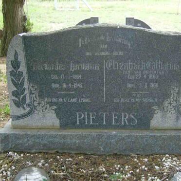 PIETERS Bernardus Hermanus 1864-1945 &amp; Elizabeth Catharina VAN DEVENTER 1880-1960
