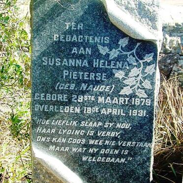 PIETERSE Susanna Helena nee NAUDE 1879-1931