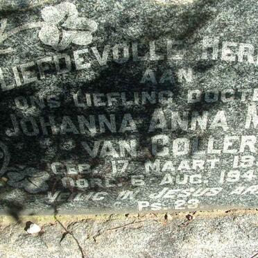 COLLER Johanna Anna Maria, van 1938-1944
