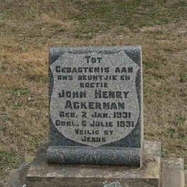 ACKERMAN John Henry 1931-1931