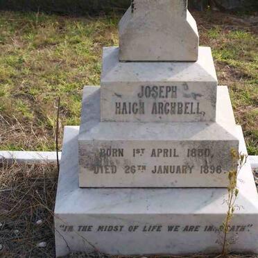 ARCHBELL Joseph Haigh 1830-1898