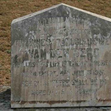 BERG Johannes Francois de Wet, van den -1928