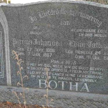 BOTHA Petrus Johannes 1886-1967 &amp; Elene Catharina REINECKE 1889-1962