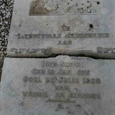 BERG Elizabeth Ann, van den nee SMITH 1875-1928