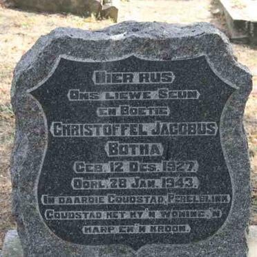 BOTHA Christoffel Jacobus 1927-1943