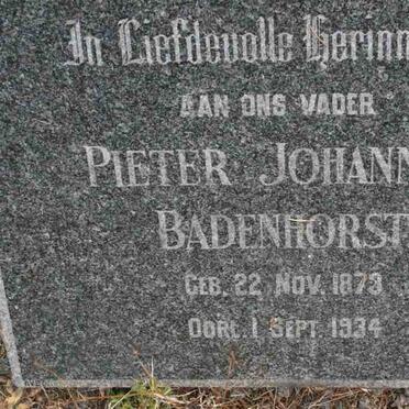 BADENHORST Pieter Johannes 1873-1934