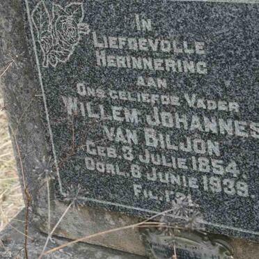 BILJON Willem Johannes, van 1854-1939