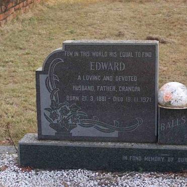 BALLS Edward 1881-1971 &amp; Martha 1879-1965