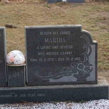 BALLS Edward 1881-1971 &amp; Martha 1879-1965