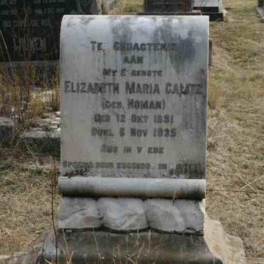 CALITZ Elizabeth Maria nee HOMAN 1891-1935