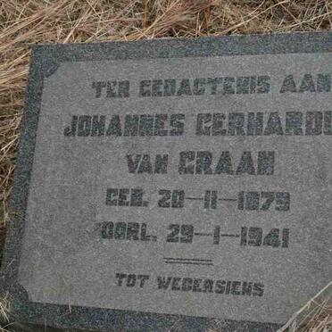 GRAAN Johannes Gerhardus, van 1879-1941
