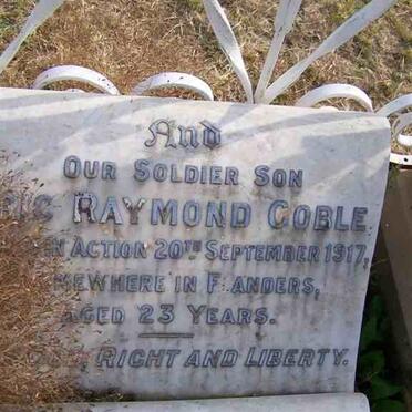 GOBLE Eric Raymond -1917