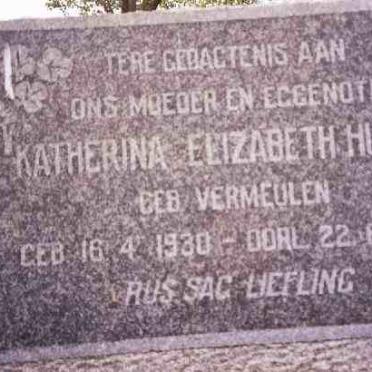 HUMAN Katherina Elizabeth nee VERMEULEN 1930-1960