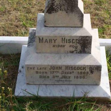 HISCOCK Mary 1803-1898