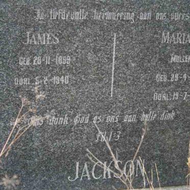 JACKSON James 1859-1940 &amp; Maria H. MULLER 1864-1953