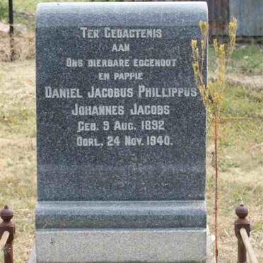 JACOBS Daniel Jacobus Phillippus Johannes 1892-1940