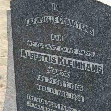 KLEINHANS Albertus 1906-1938