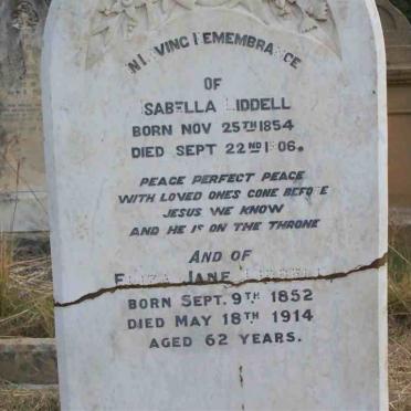 LIDDELL Isabella 1854-1906 :: LIDDELL Eliza Jane 1852-1914