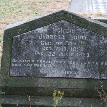 LOUW Helena Johanna nee DE BRUYN 1891-1920