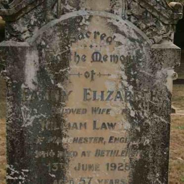 LAWTON Fanny Elizabeth -1928