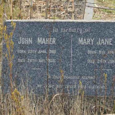 MAHER John 1860-1939 :: MAHER Mary Jane 1848-1941