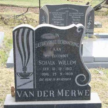 MERWE Schalk Willem, van der 1913-1939