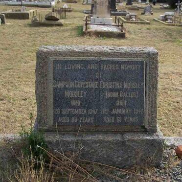 MOUSLEY Sampson Copestake -1947 &amp; Christina BALLOT -1942