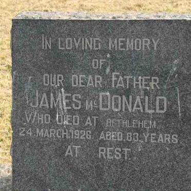 McDONALD James -1926