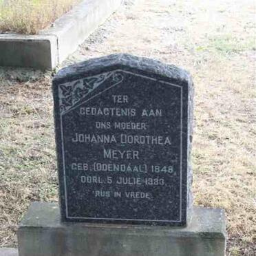 MEYER Johanna Dorothea nee ODENDAAL 1849-1933