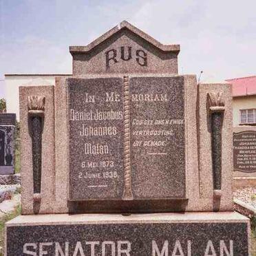 MALAN Daniel Jacobus Johannes 1873-1938