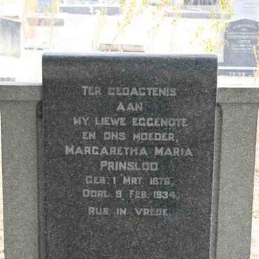 PRINSLOO Margaretha Maria 1876-1934