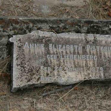 PISTORIUS Annie Elizabeth nee LIEBENBERG 1879-