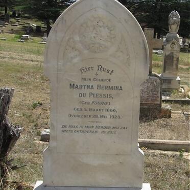 PLESSIS Martha Hermina, du nee FOURIE 1866-1923